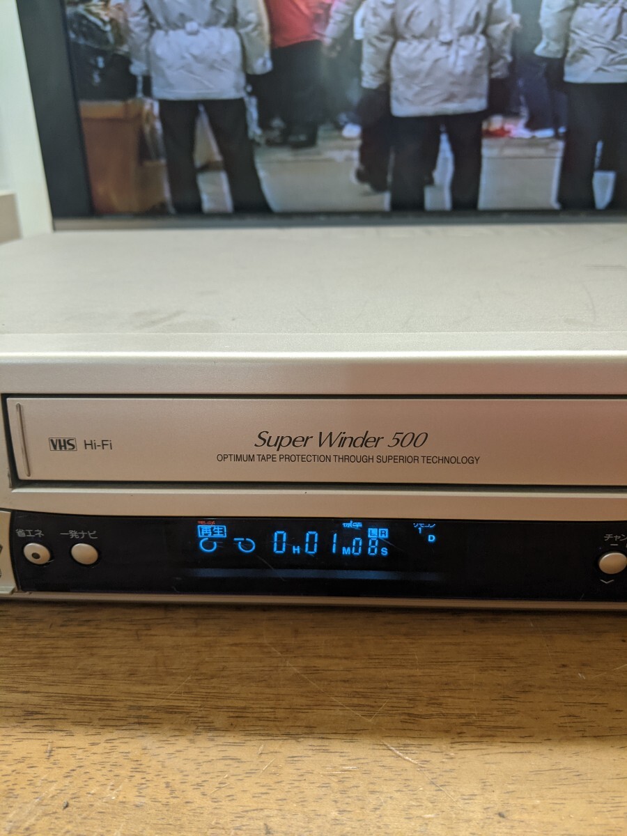IY0558 MITSUBISHI HV-GX100 VHSビデオデッキ/ビデオデッキ/三菱 2000年製 本体のみ 動作品 現状品の画像2