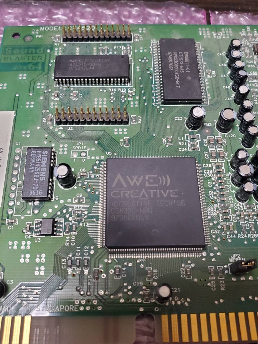 ●動作未確認 SoundBLASTER AWE64 CT4520 CREATIVE ISAバス サウンドボード カード オーディオ●送料無料_画像4