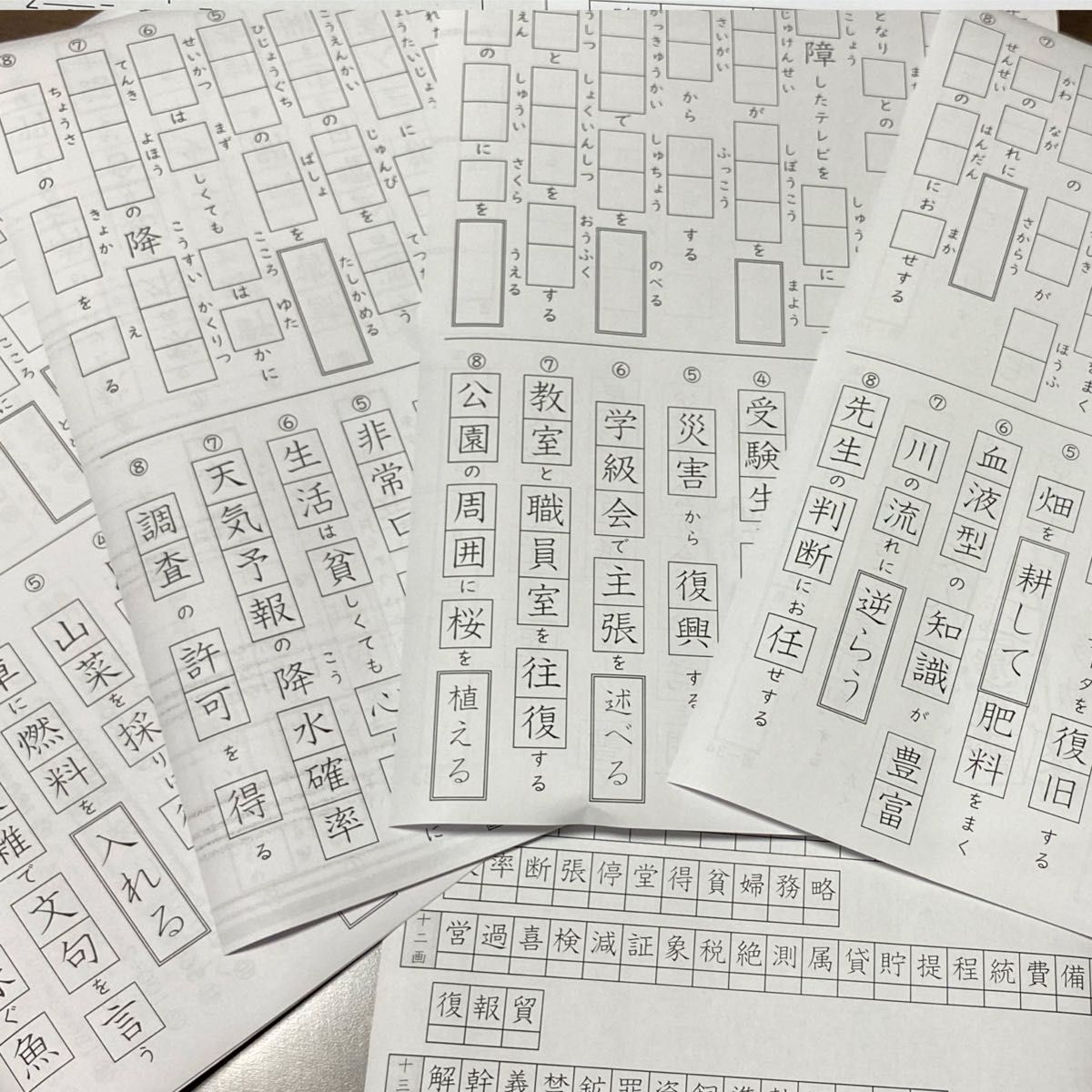 54小学５年生　漢字プリント　中学受験　漢検　ことわざ 　慣用句　ドリル