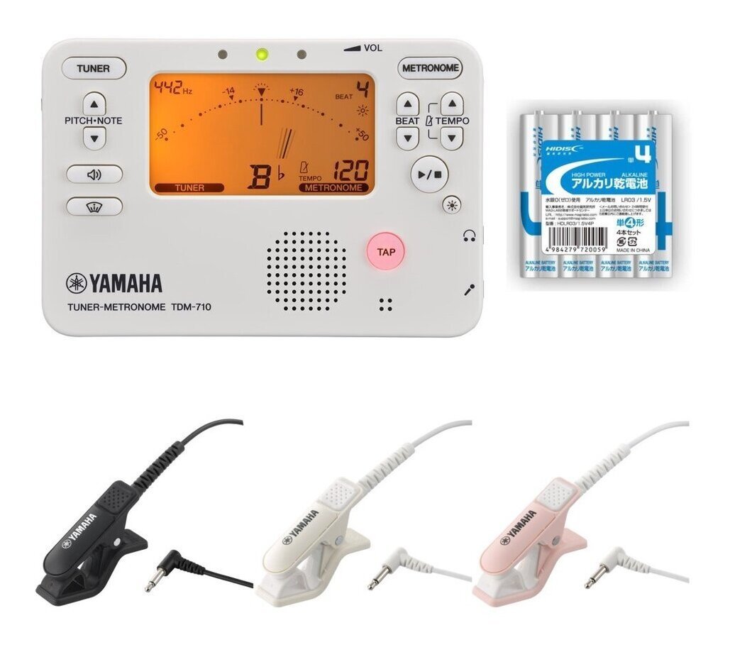  prompt decision * new goods * free shipping YAMAHA TDM-710IV+TM-40 set / single 4 battery ×4 pieces attaching tuner / metronome ( ivory )+ Contact Mike set / mail service 