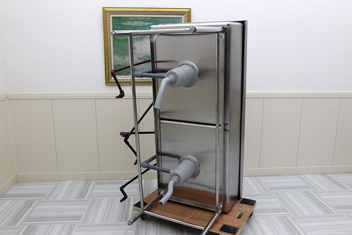超美品!2槽 シンク 流し 2口 混合水栓 蛇口付 店舗厨房業務用お 超美品!2槽 シンク 流し 2口 混合水栓 蛇口付 店舗厨房業務用お