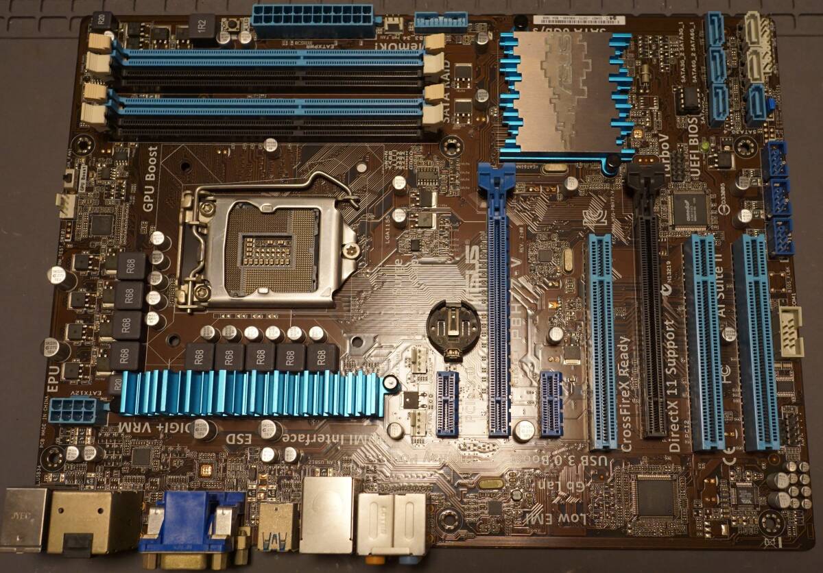 【動作確認済】ASUS P8H77-V LGA1155 IOパネル付属 マザーボードの画像2