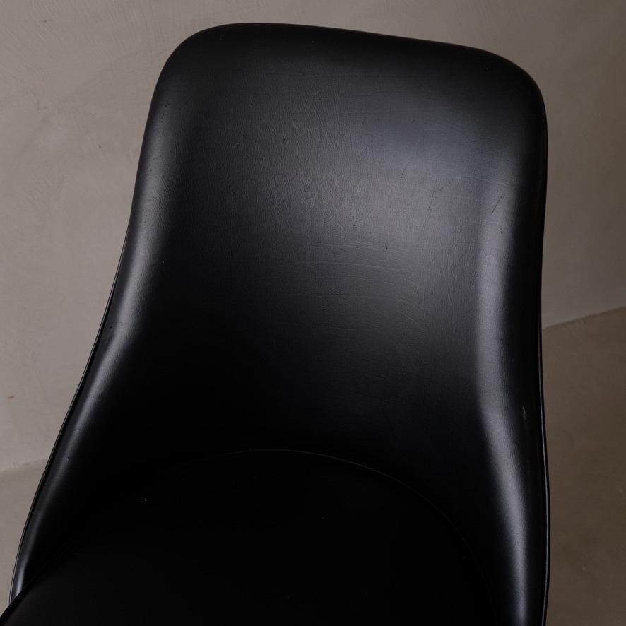02934niso- высокий mold с роликами кожзаменитель рабочий стул / Showa Retro Vintage стул 