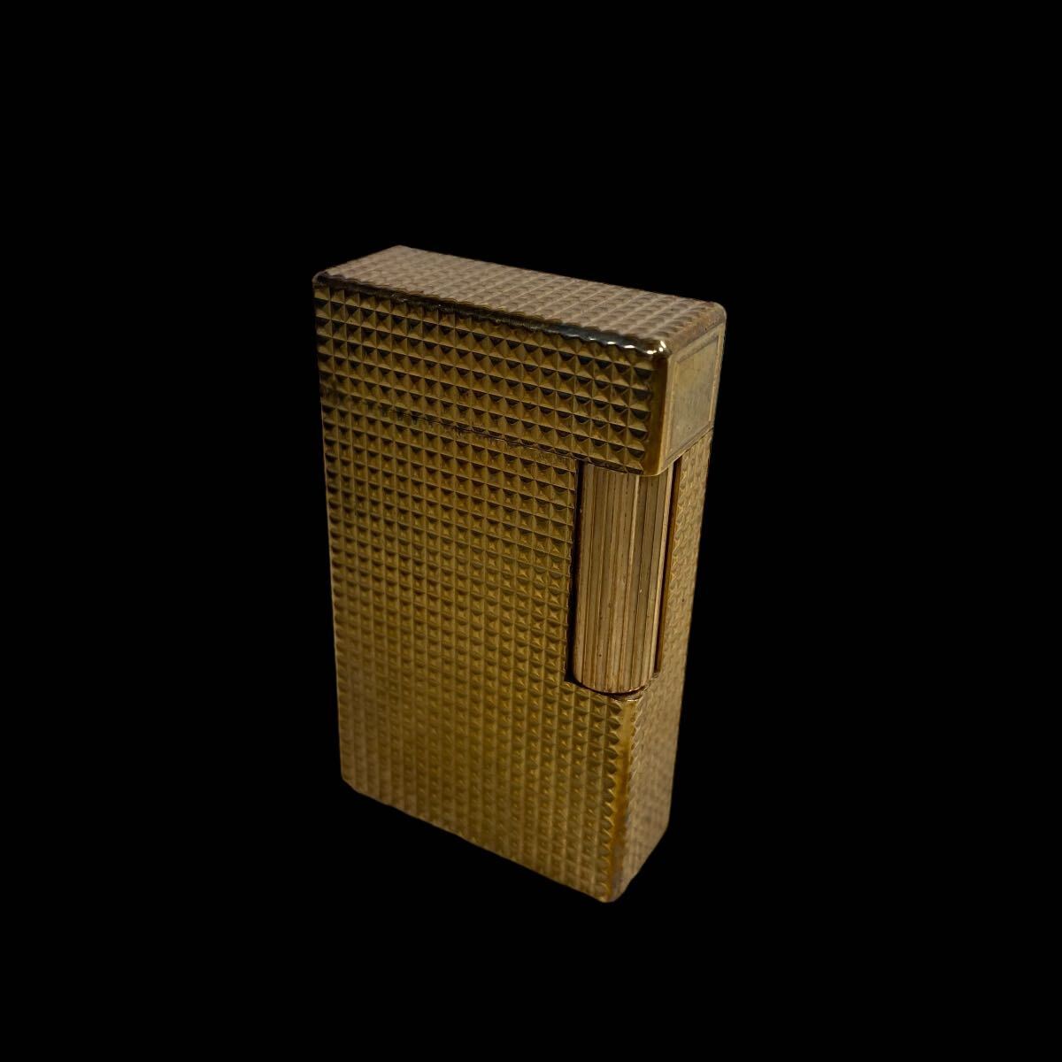 ★S.T.Dupons デュポン LINE1 ゴールドカラー ガスライター 喫煙具 当時物 ビンテージ アンティーク_画像1