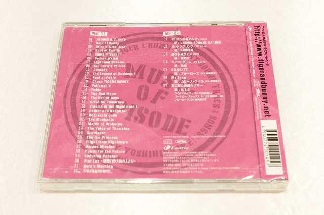 o42【即決・送料無料・新品未開封】TIGER&BUNNY MUSIC OF EPISODE タイバニ CD