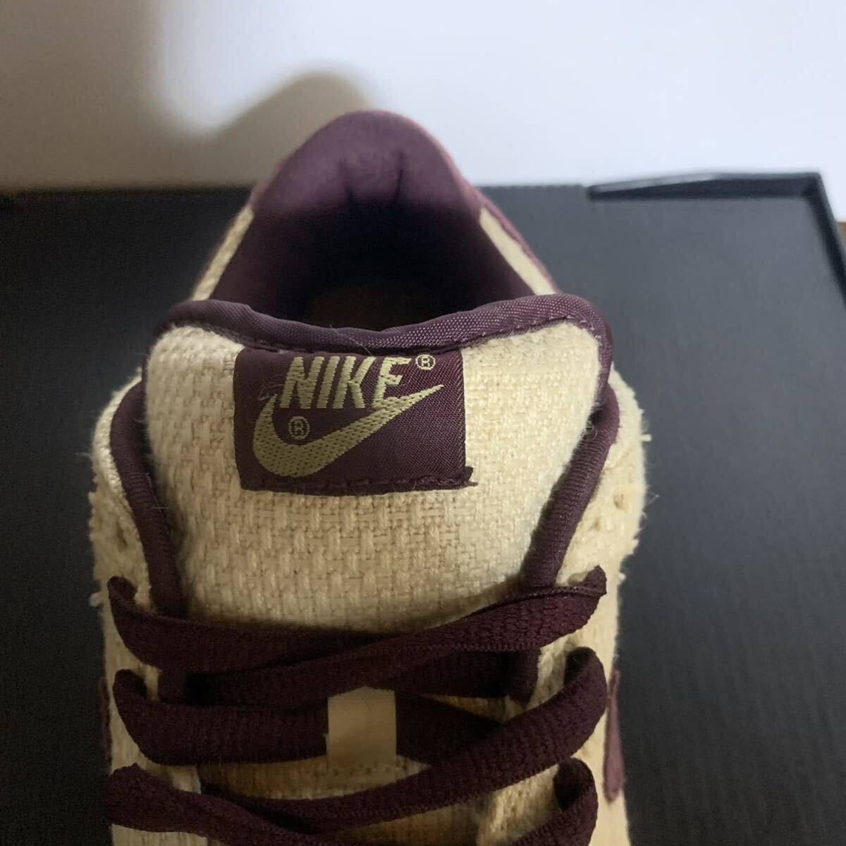 デッドストック 新品 2003年製 SB初期モデル NIKE DUNK LOW PRO SB BURGUND HEMP US9.5 304292-761 ★ ナイキ ダンク プロ 麻 dead stock_画像9