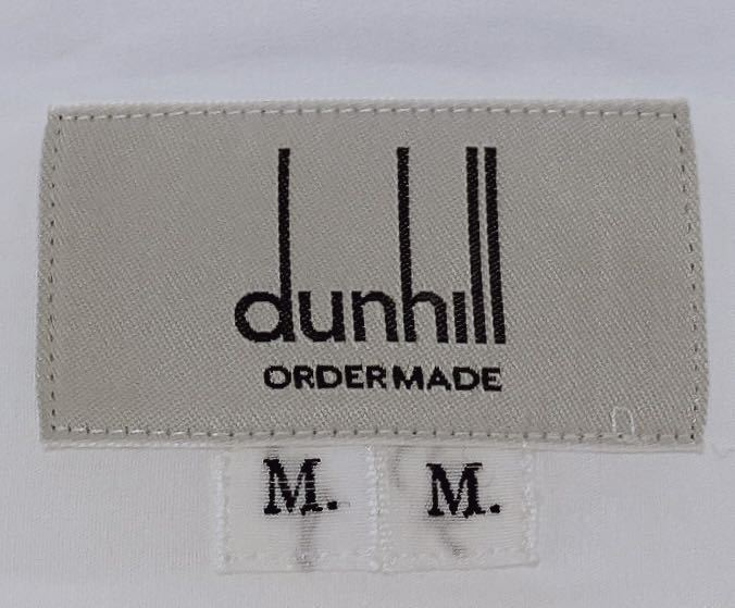 9576 美品!! dunhill ORDER MADE ダンヒル CHOYA 高島屋 コットン 綿 ドレスシャツ 長袖 シャツ 白シャツ 刻印ボタン ホワイト 白 M〜L位_画像9