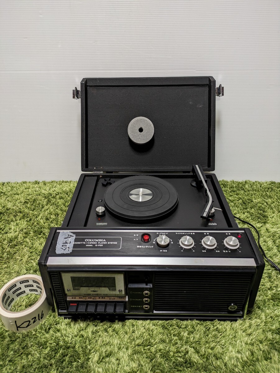  Colombia COLUMBIA cassette & record player G-P20 SANWA SS turntable operation verification ending 