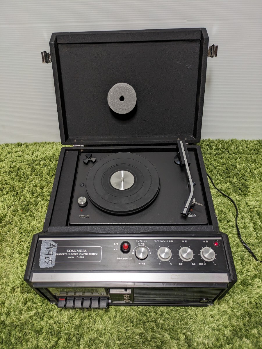  Colombia COLUMBIA cassette & record player G-P20 SANWA SS turntable operation verification ending 