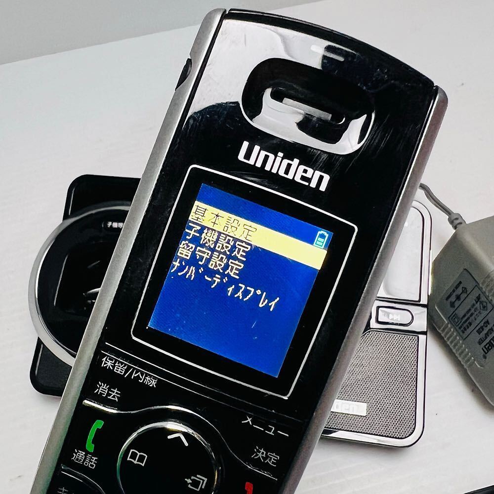 Uniden ユニデン デジタル コードレス 電話機 DECT3080 ブラック 黒色 充電池交換済 中古_画像5