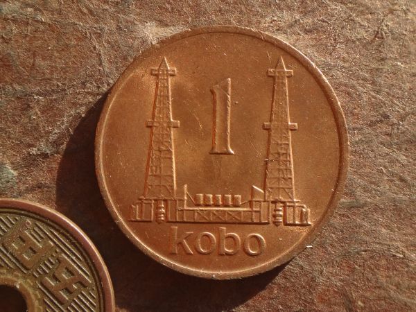ナイジェリア　1Kobo　青銅　1974年　KM#8.1　(25.0mm, 5.8g)_画像1