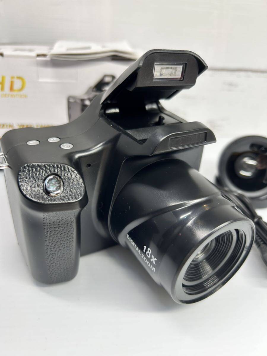 デジタルカメラ、3.0インチLCDスクリーン18倍ズームHD一眼レフカメラ24MP写真撮影1500mAh大容量バッテリーの画像6