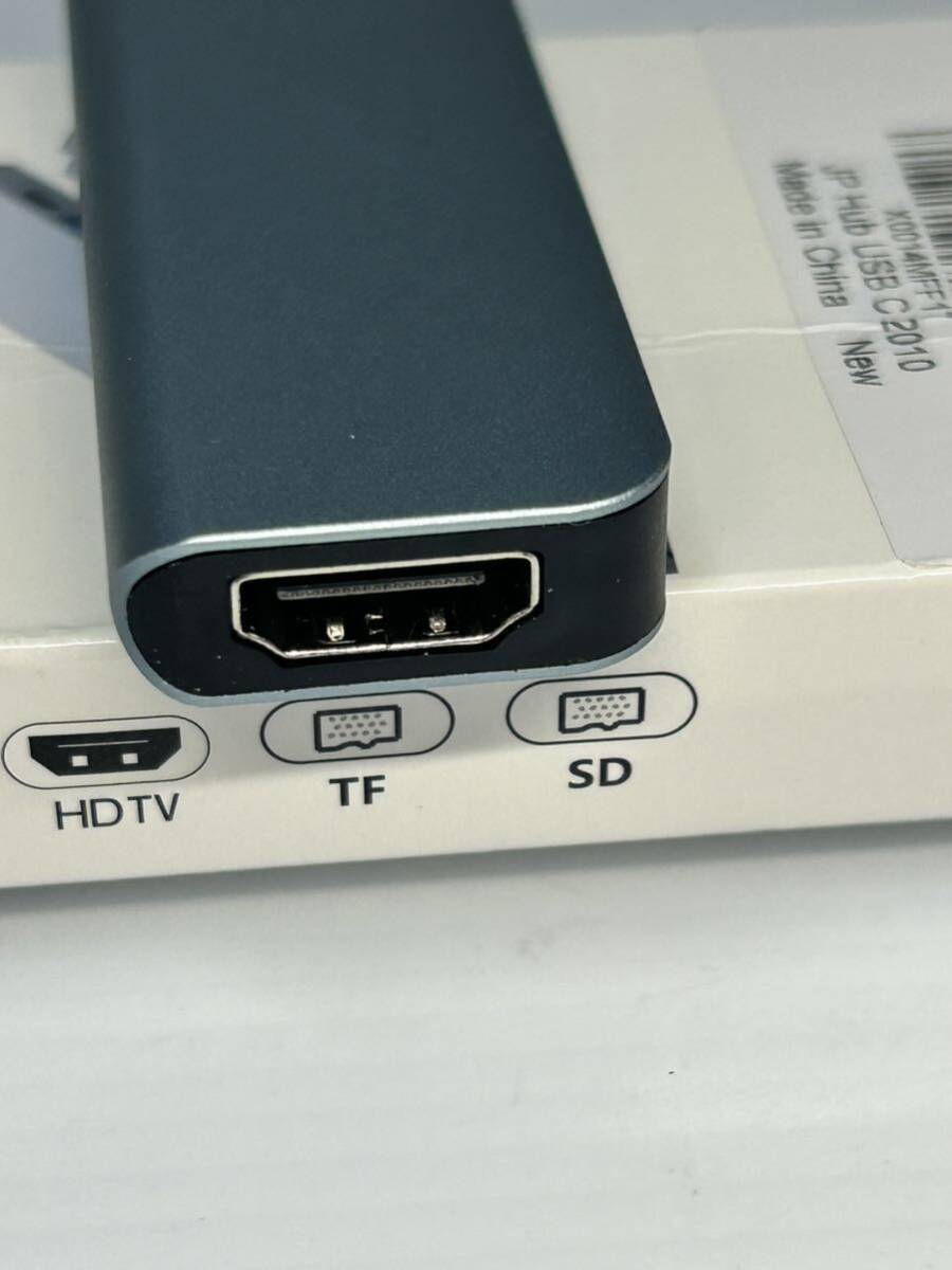 USB C ハブ アダプタ 6-in-1 マルチポート Type-C 【4K HDMI ＋ 87W 高速 PD充電＋USB3.0ポート + SD&TFカードリーダー】