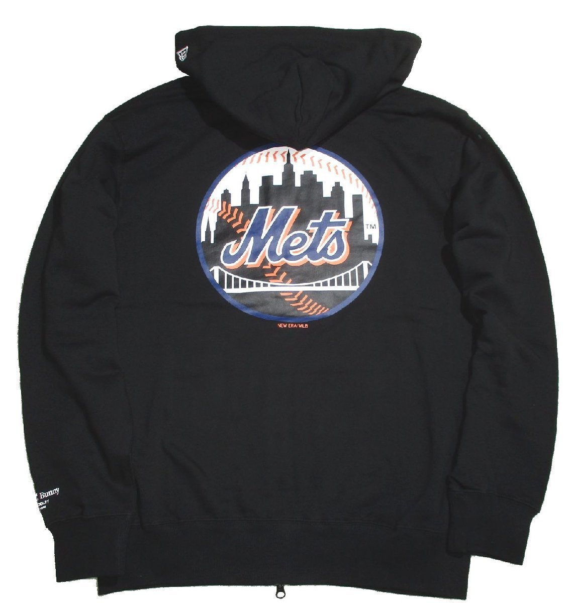 新品 M or L 定価1.98万 ▼ ニューエラ × サイコバニー × New york Mets 裏毛 スエット パーカー 黒 NEW ERA 千賀滉大 藤浪晋太郎 MLB_画像7