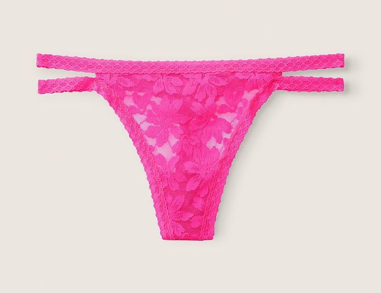 Victoria's Secret ヴィクトリア シークレット PINK レース ストラッピー ソング パンティ Tバック ショーツ ピンク 未開封新品 送料無料_本出品のショーツです。
