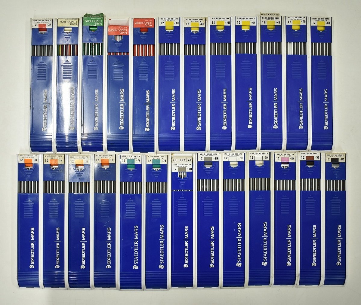 竜B646◆文房具 STAEDTLER MARS ステッドラー マルス 替芯 まとめて 200-2H/4H/H/5H/6H/7H/8H/HB/5B/204-5/S12/-2 製図 画材 店舗 事務用品_画像1