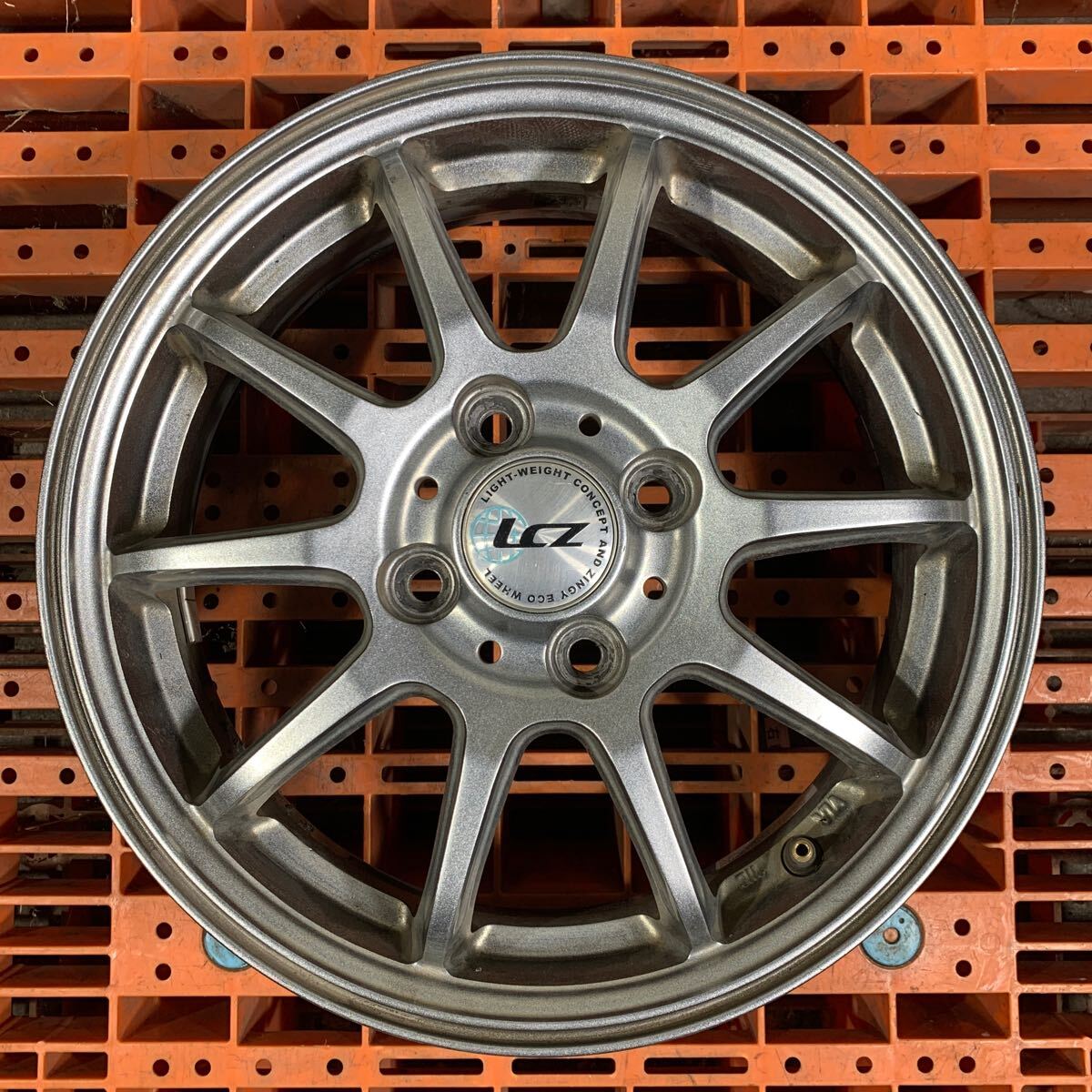 LCZ エルシージー 14インチ アルミホイール 4本 14×4.5J PCD100 4H インセット45 N-BOX デイズ アルト ワゴンR タント ウェイク_画像4