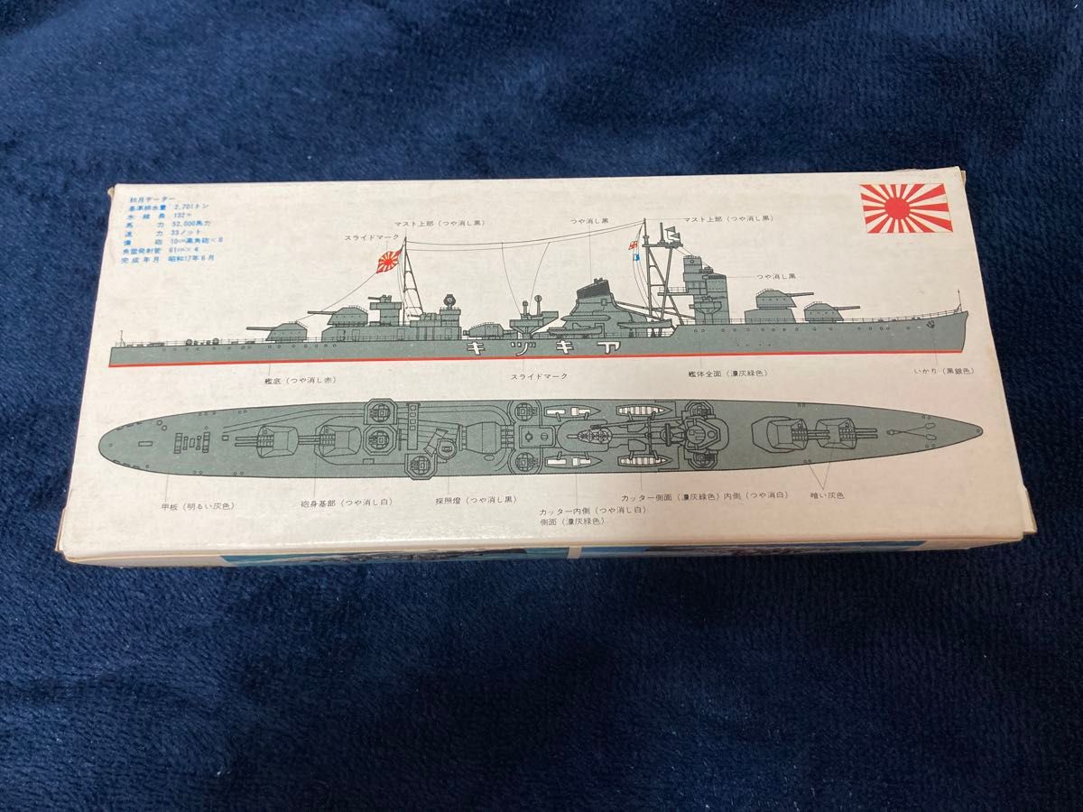 日本海軍　駆逐艦秋月　旧パッケージ　1/700 ウォーターラインシリーズ　田宮模型  未組立　送料込み