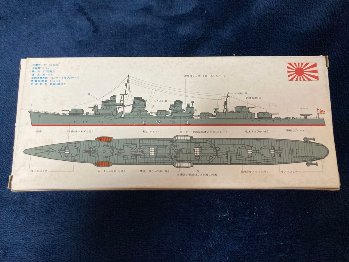 日本海軍　駆逐艦夕雲　稀少旧パッケージ　1/700 ウォーターラインシリーズ　田宮模型  未組立　送料込み
