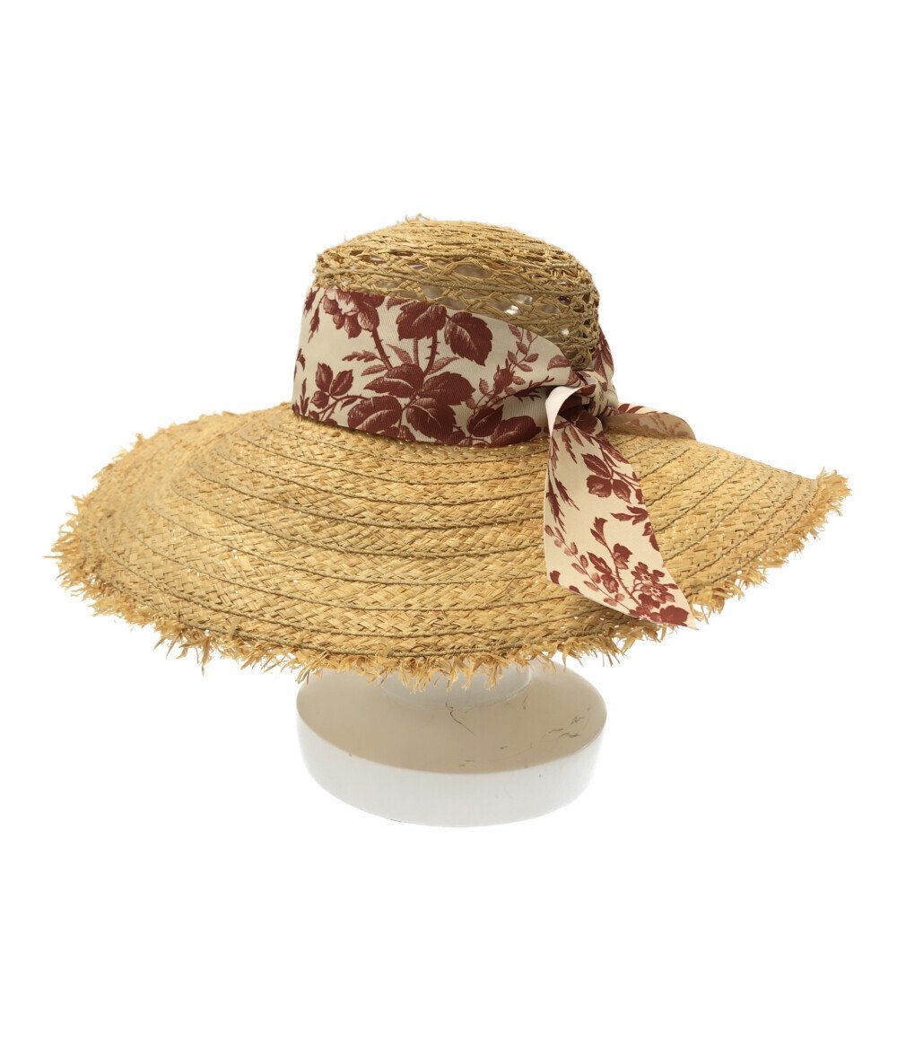  Gucci straw hat straw hat herbarium 408789 KMRC0 lady's M M GUCCI [0502]