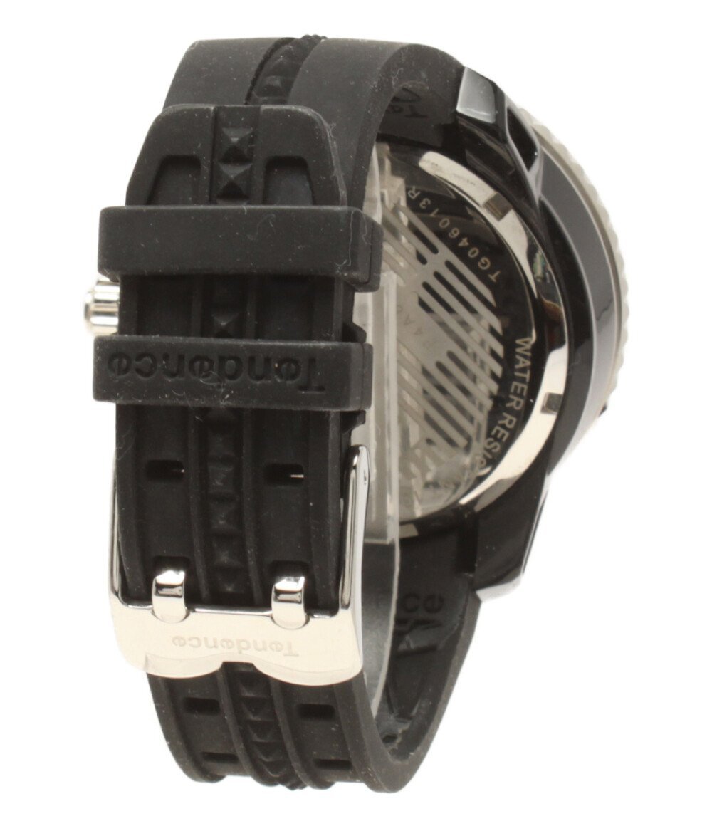 訳あり テンデンス 腕時計 TG046013R ガリバー ラウンド レインボー クオーツ ブラック メンズ Tendenceの画像3