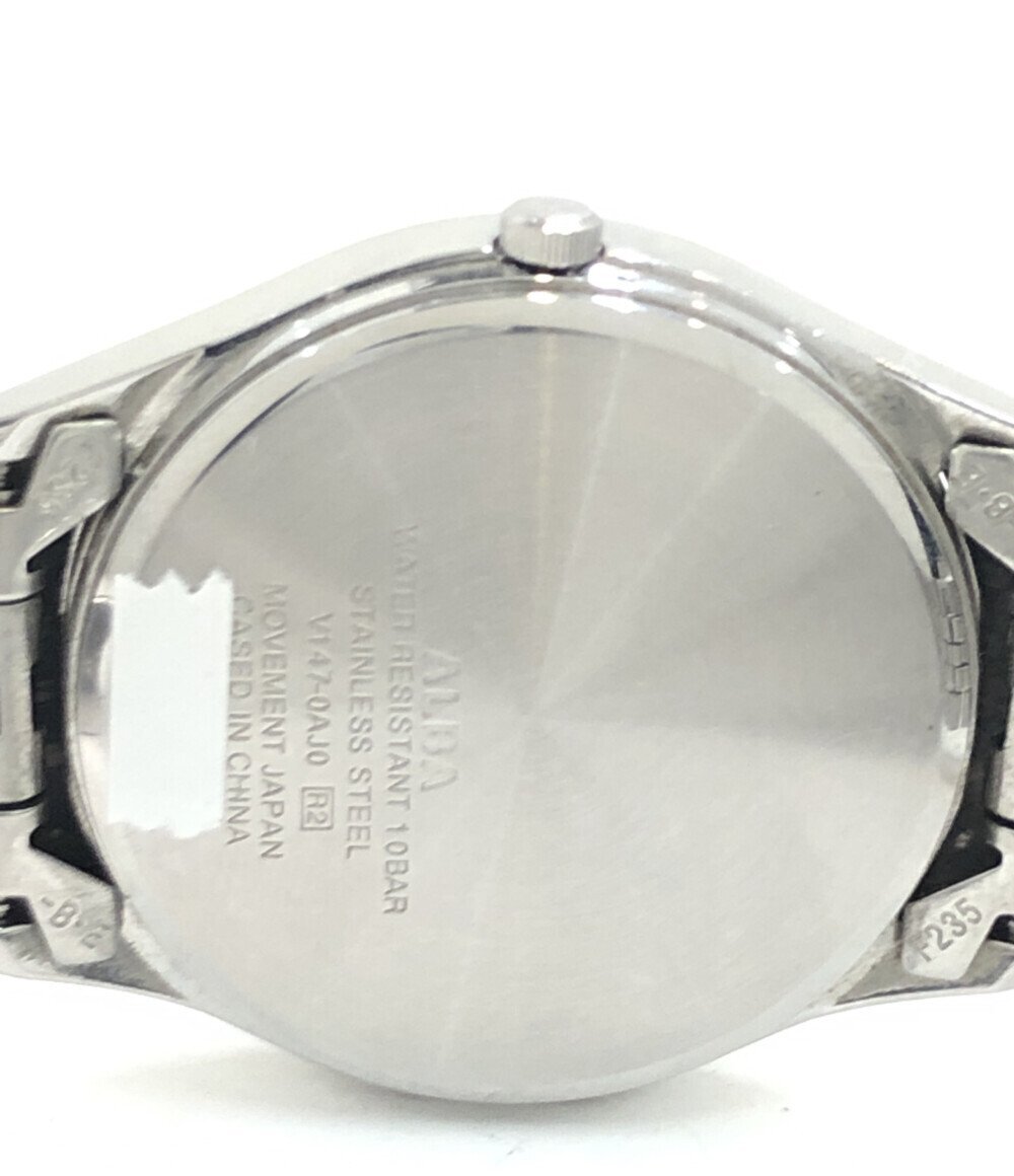 【1円スタート】 訳あり セイコー 腕時計  ALBA V147-0AJ0 ソーラー ブラック レディース SEIKOの画像4