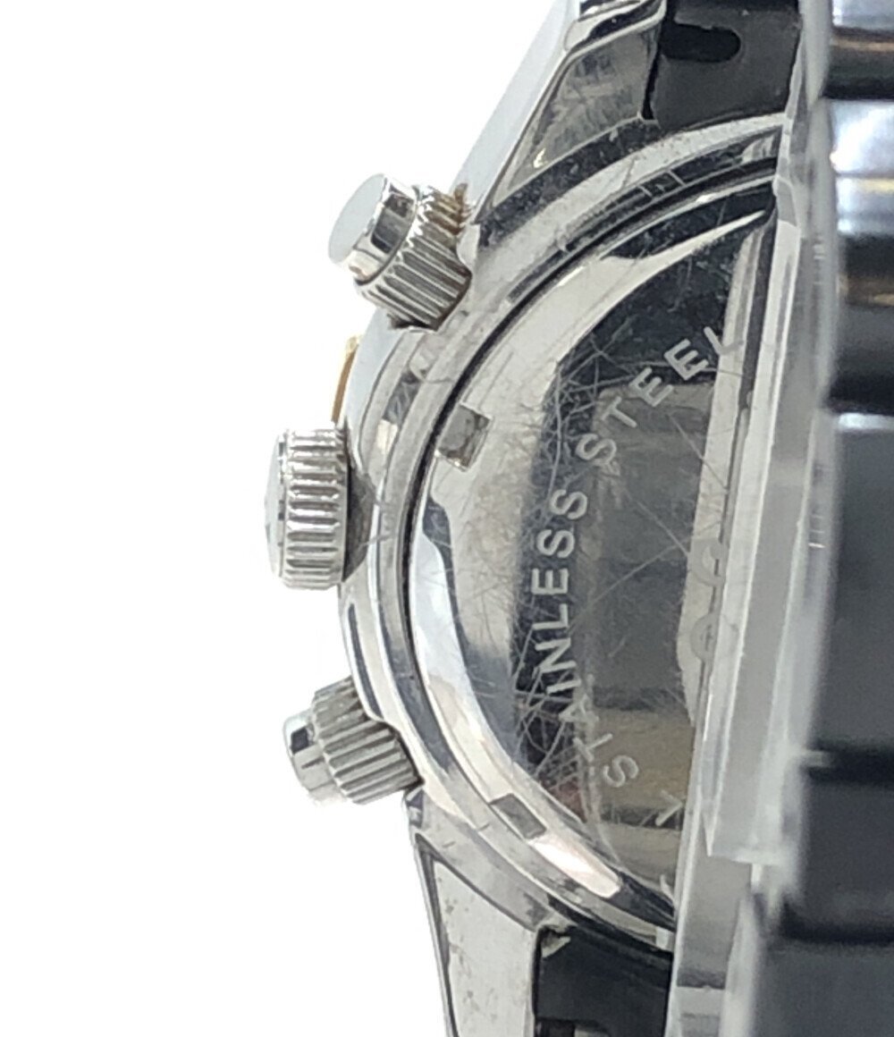 【1円スタート】 訳あり テクノス 腕時計 TAM528 クオーツ ブラック メンズ TECHNOSの画像5