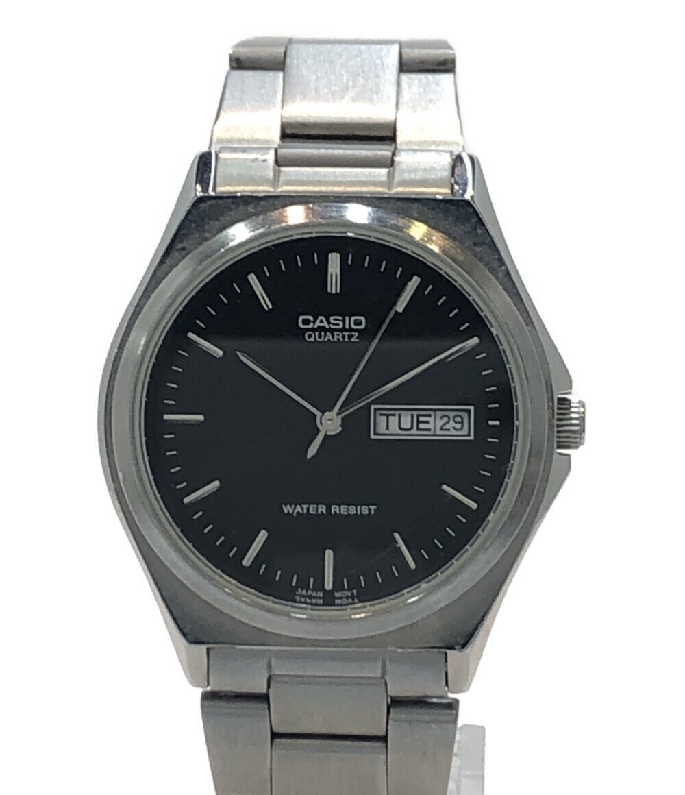 【1円スタート】 訳あり カシオ 腕時計 MTP-1240DJ クオーツ ブラック メンズ CASIOの画像1