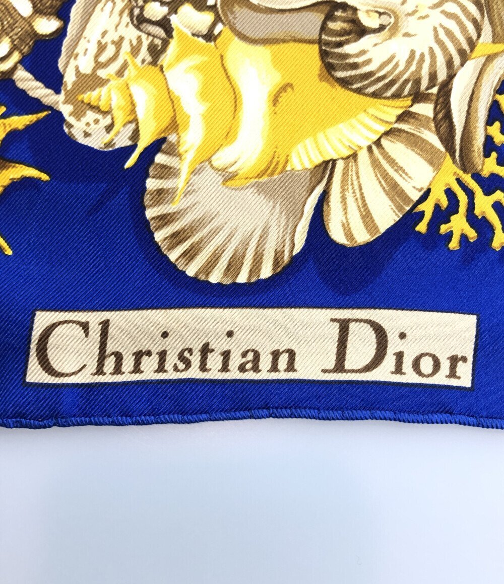 クリスチャンディオール スカーフ シルク100% シェルモチーフ レディース Christian Dior [0502初]_画像2