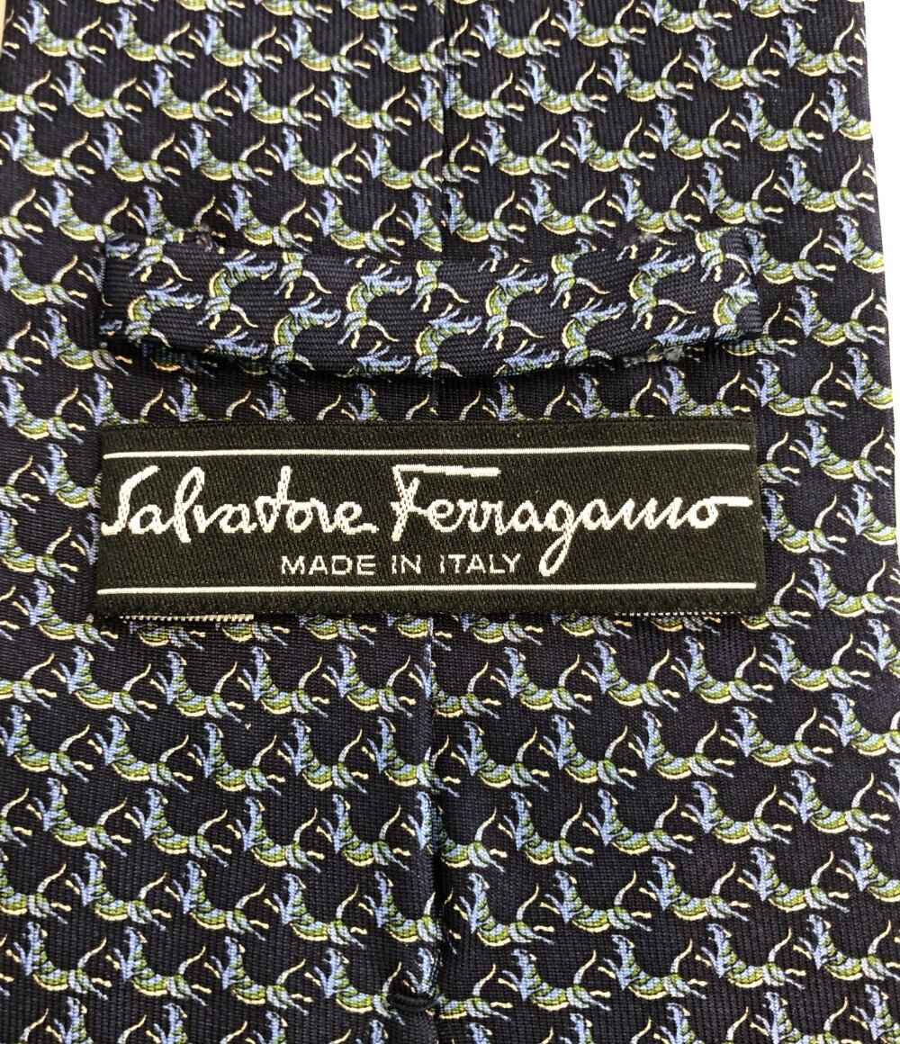 【1円スタート】 サルバトーレフェラガモ ネクタイ シルク100% メンズ Salvatore Ferragamo_画像4