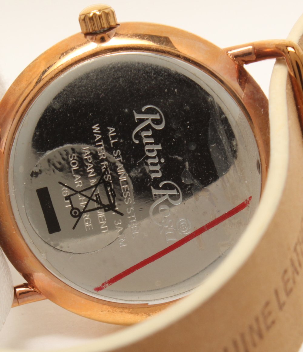 【1円スタート】 訳あり ルビンローザ 腕時計 ソーラー シェル レディース Rubin Rosaの画像4
