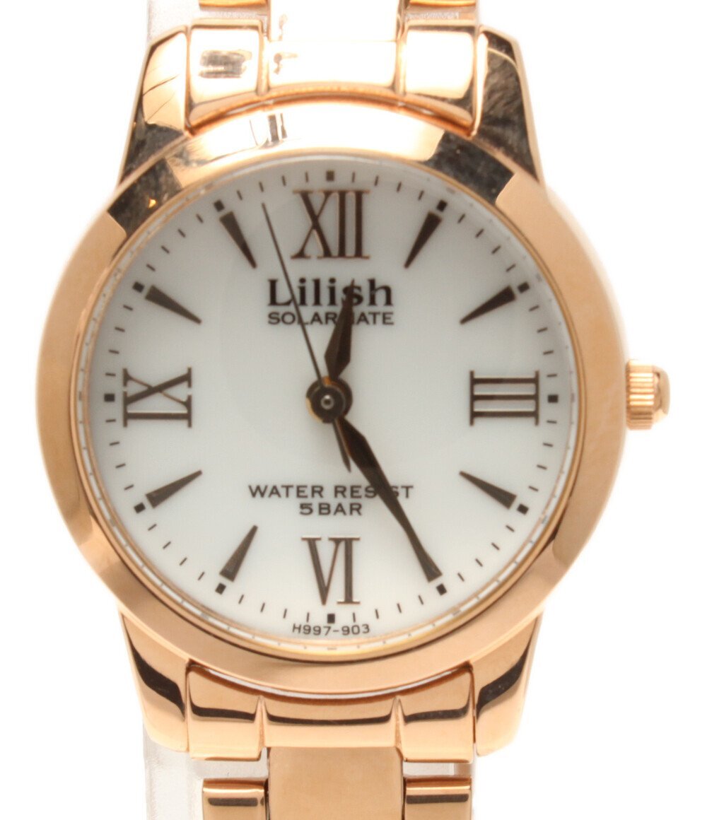 【1円スタート】 腕時計 EL31 ソーラー レディース Lilishの画像1