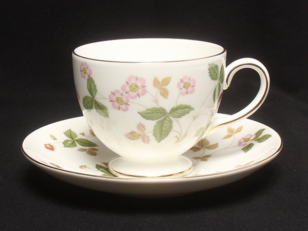 美品 ウェッジウッド カップ＆ソーサー ワイルドストロベリー Wild Strawberry WEDGWOOD [0502]_画像2