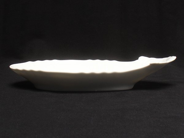 美品 リチャードジノリ ピクルスディッシュ ナス型プレート 皿 2点セット ベッキオホワイトの画像6
