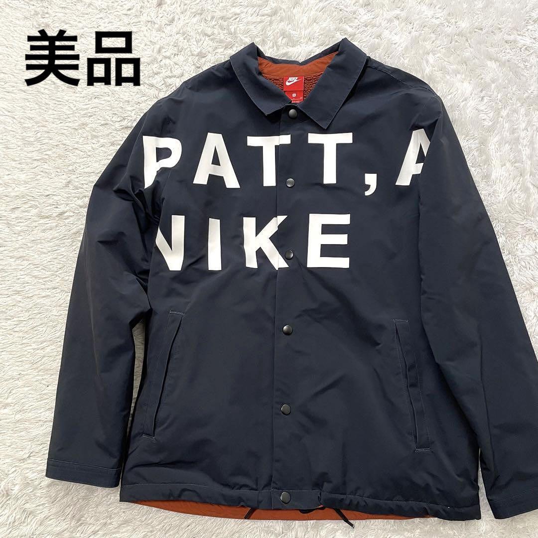 【美品】PATTA × NIKE コラボ コーチジャケット ネイビー Sの画像1