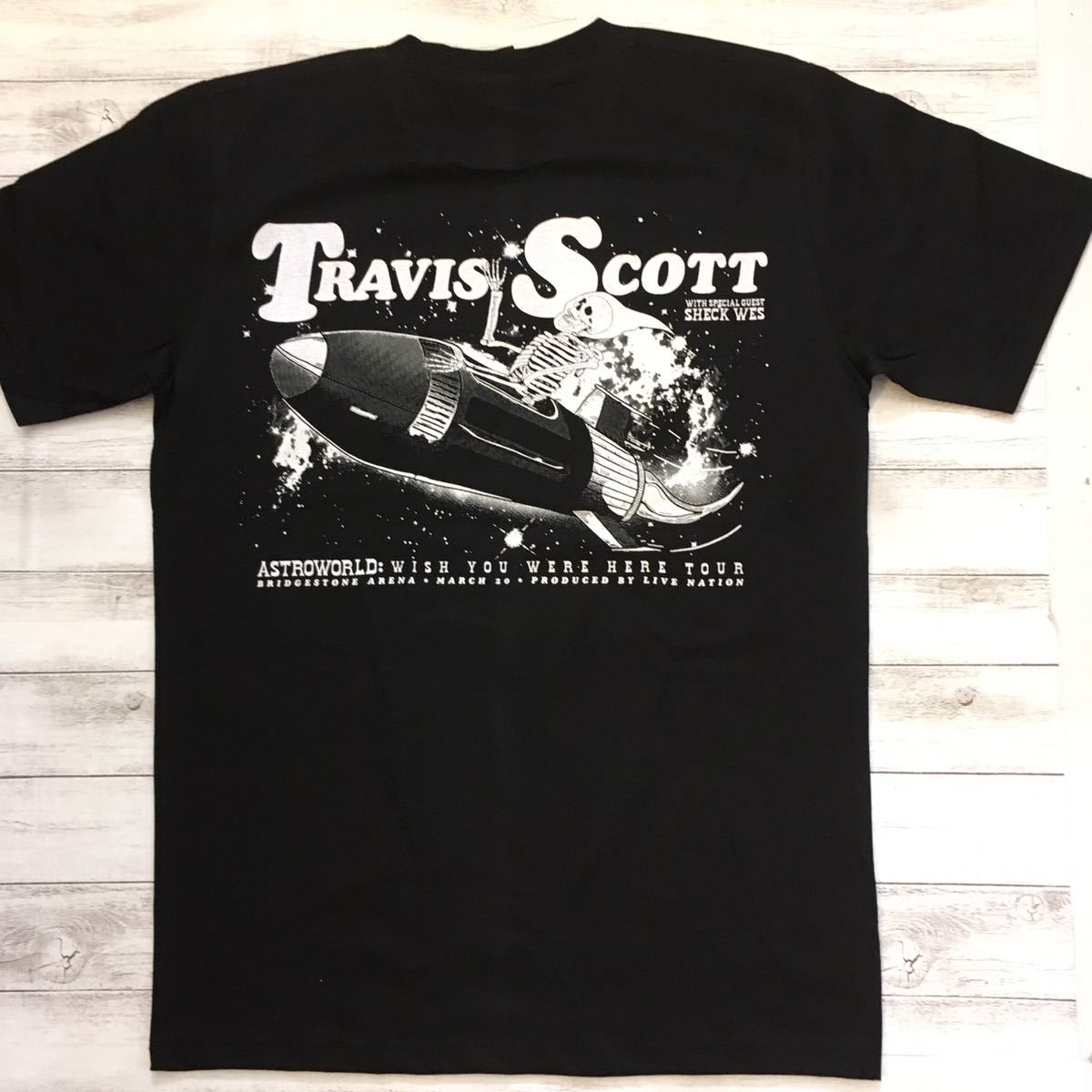 トラヴィススコット　Travis Scott ASTRO WORLD L . ラッパーTシャツ　ブラック_画像4