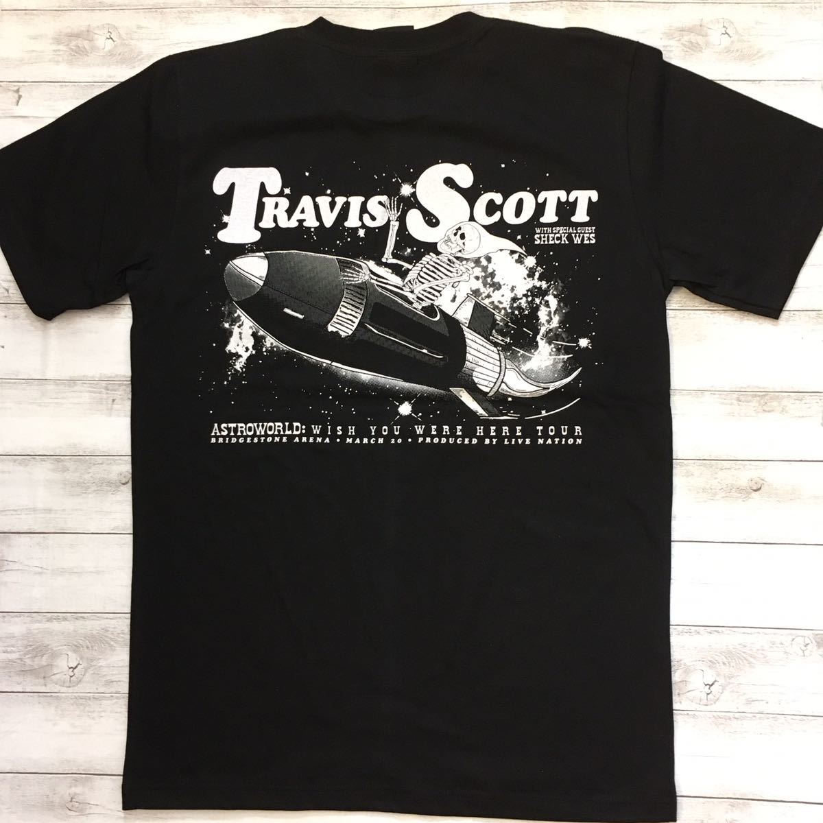 トラヴィススコット Travis Scott ASTRO WORLD L ラッパーTシャツ ブラックの画像4
