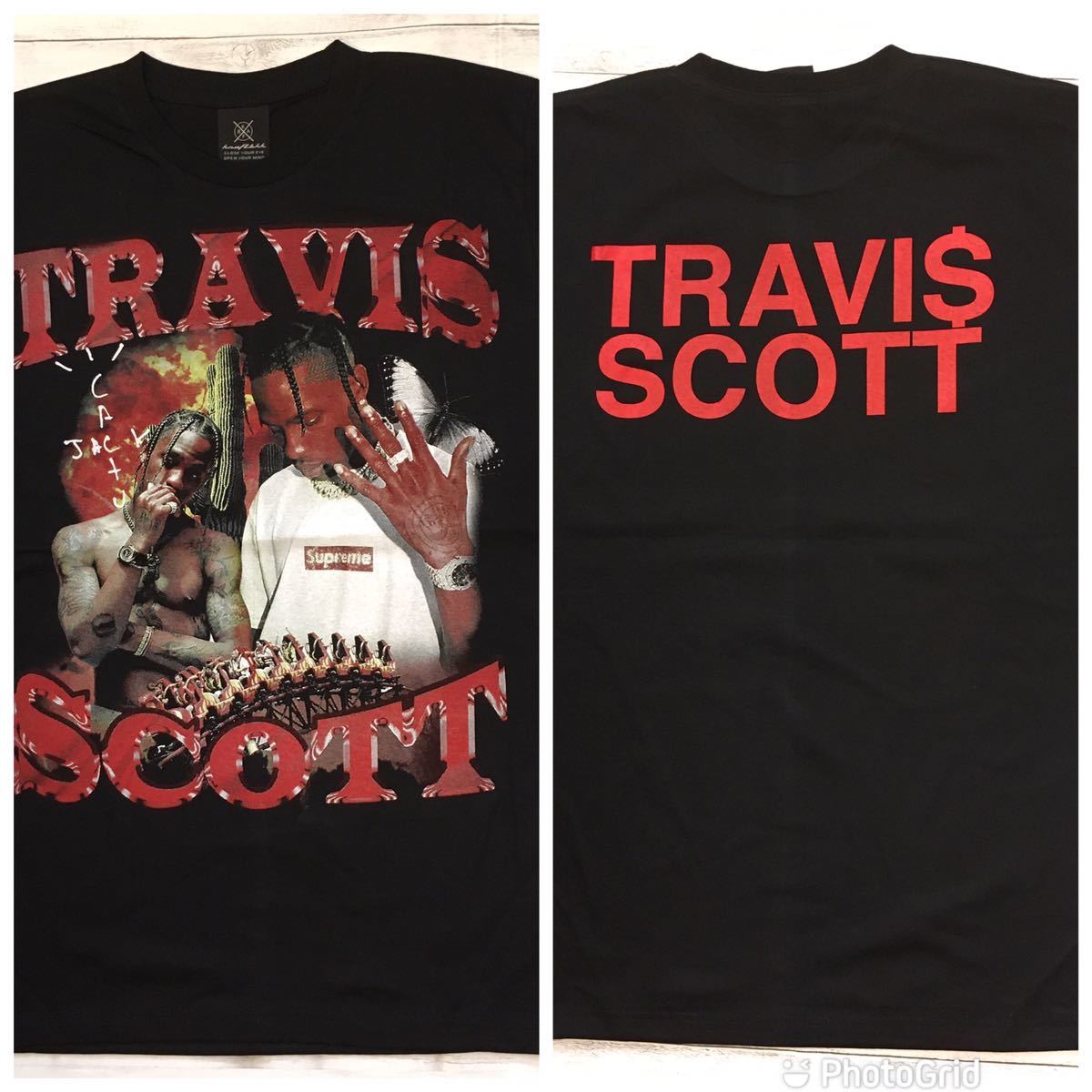 トラヴィススコット　Travis Scott L ラッパーTシャツ　.. ブラック_画像1