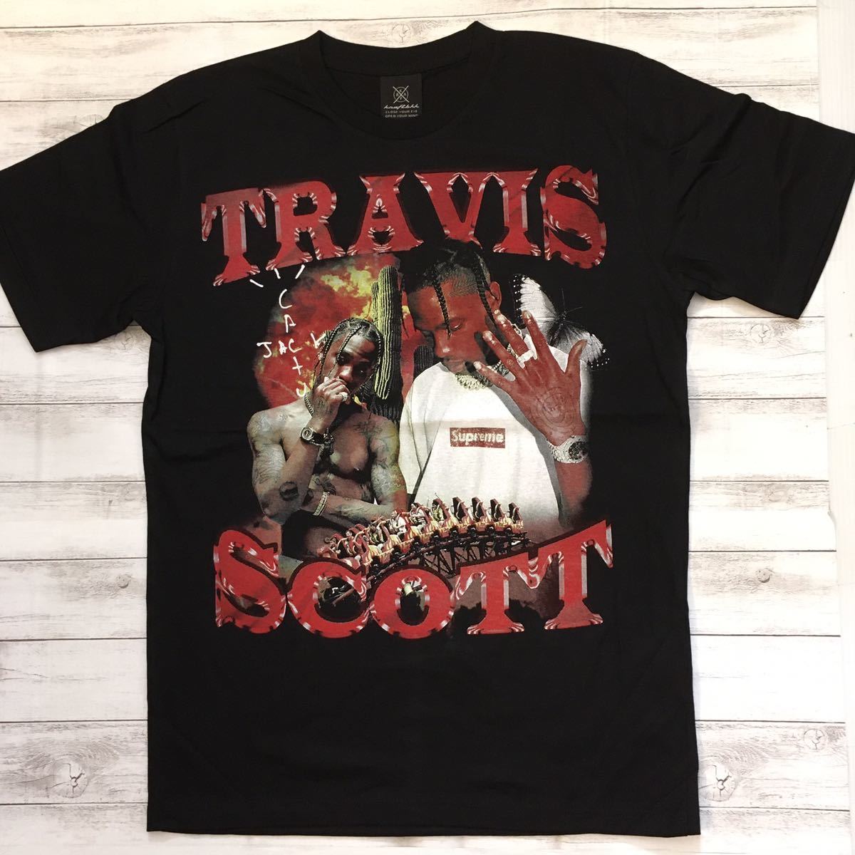 トラヴィススコット　Travis Scott L ラッパーTシャツ　.. ブラック_画像2