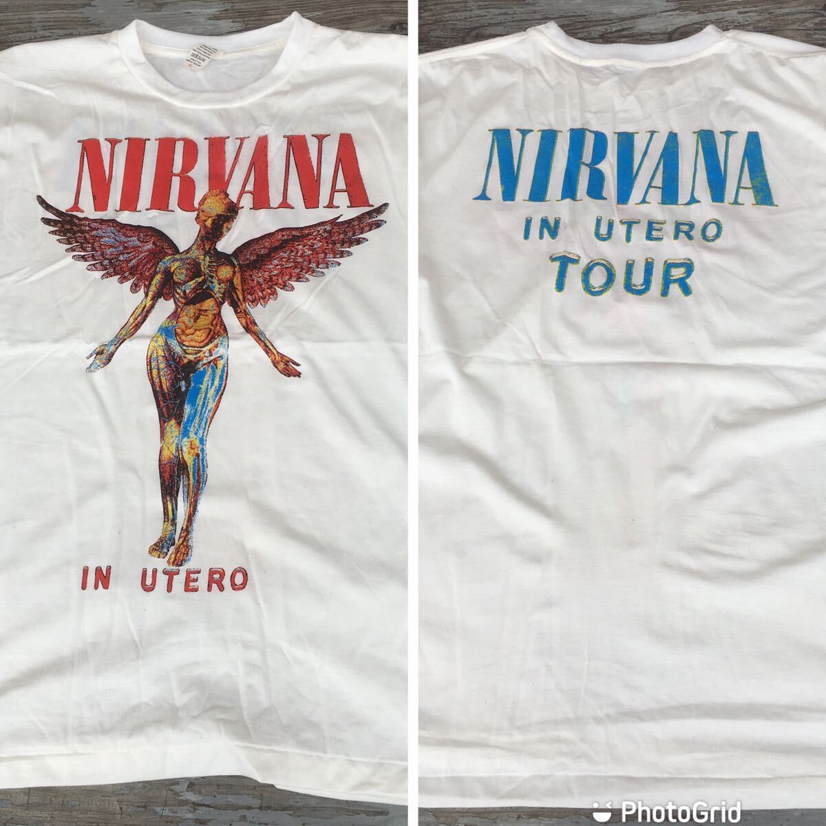 90年代バンド ニルヴァーナ　Nirvana IN UTERO XL バンドTシャツ ロックTシャツ _画像1