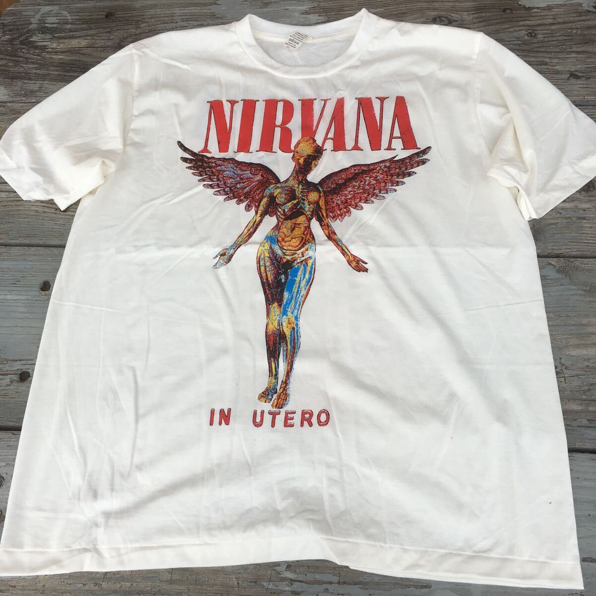 90年代バンド ニルヴァーナ　Nirvana IN UTERO XL バンドTシャツ ロックTシャツ _画像2