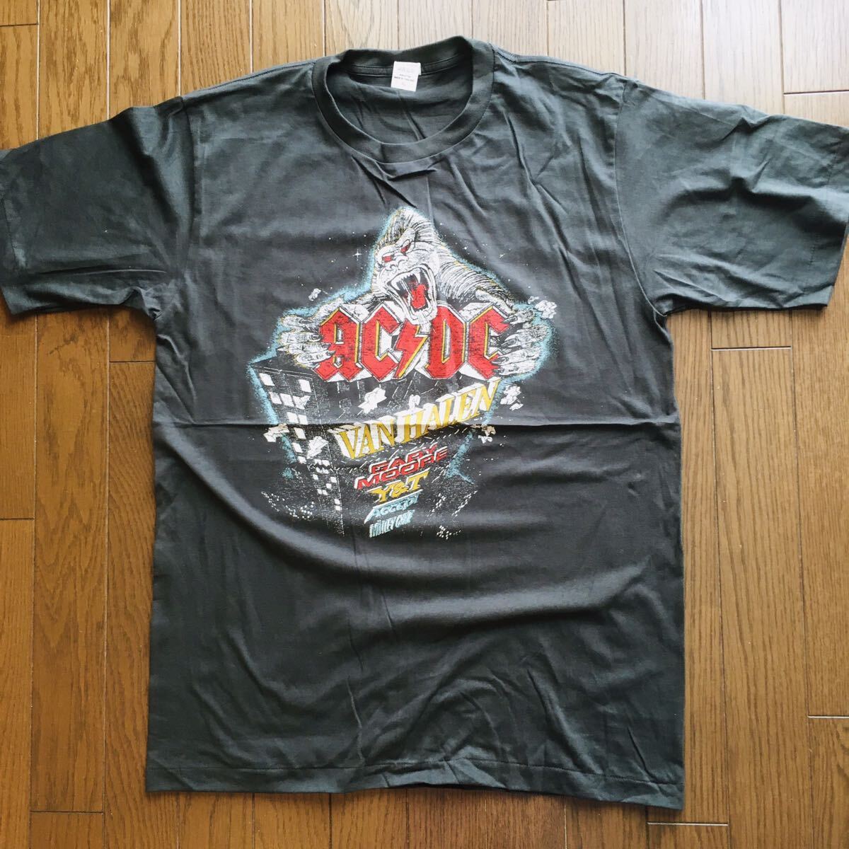 70年代バンド ACDC ヴァンヘイレン　VAN HALEN XL バンドTシャツ ロックTシャツ ライブTシャツ_画像2