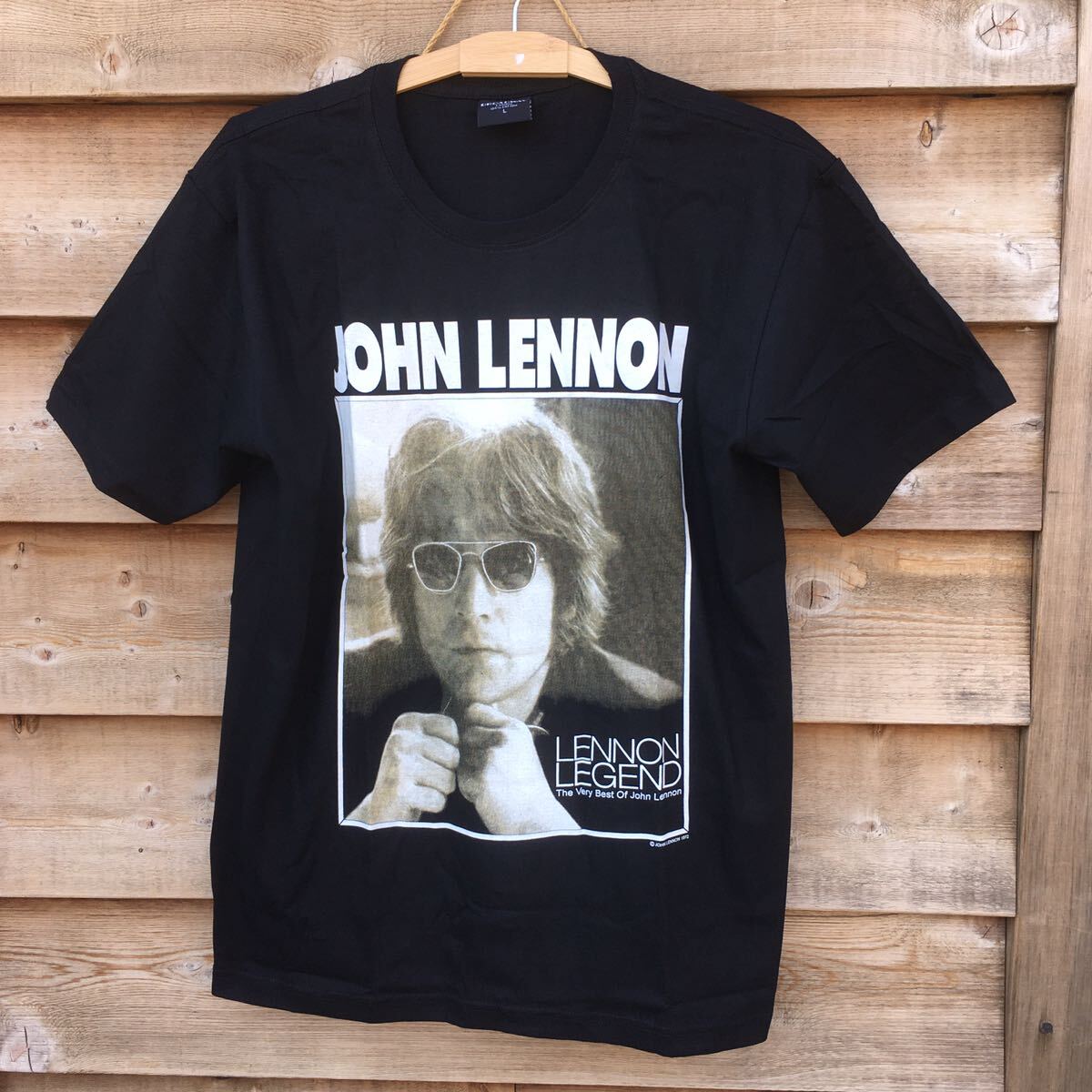 ビートルズ　THE BEATLES ジョンレノン　L バンドTシャツ　ロックTシャツ ブラック_画像1