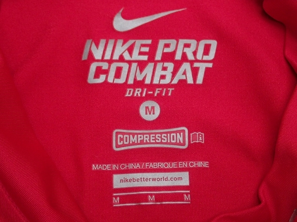 送料無料 NIKE PRO COMBAT コンプレッションシャツ・M△ナイキ/24*3*1-11_画像9