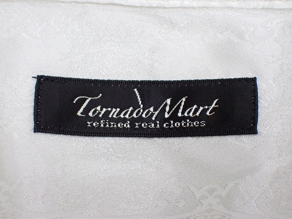 送料無料 Tornado Mart シャツ・L△トルネードマート/織り柄/ドレスシャツ/白/24*3*4-21_画像8