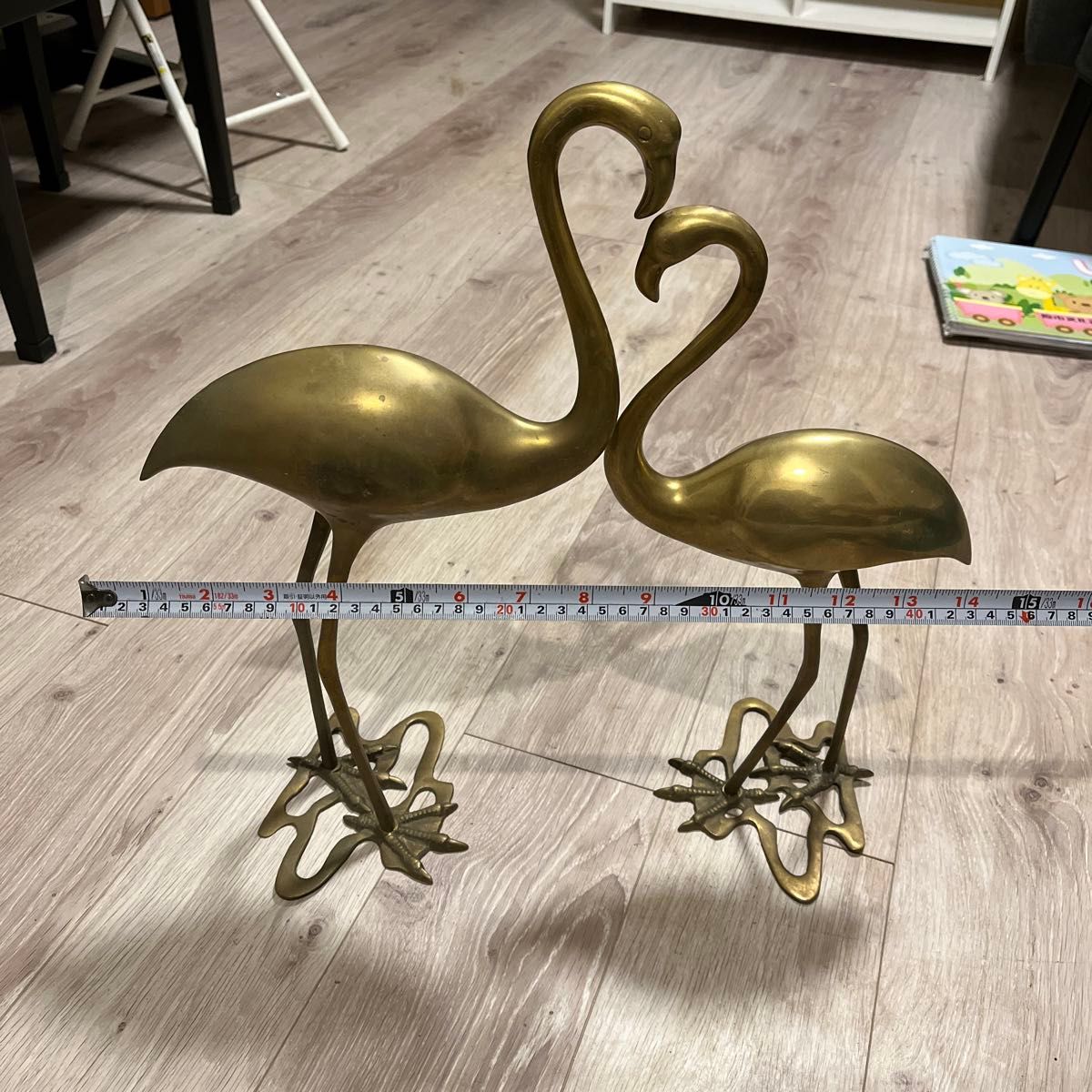 ミッドセンチュリー ブラス フラミンゴ ペア 置物 金属工芸 ミッドセンチュリー ブラス フラミンゴ ペア 置物 金属工芸