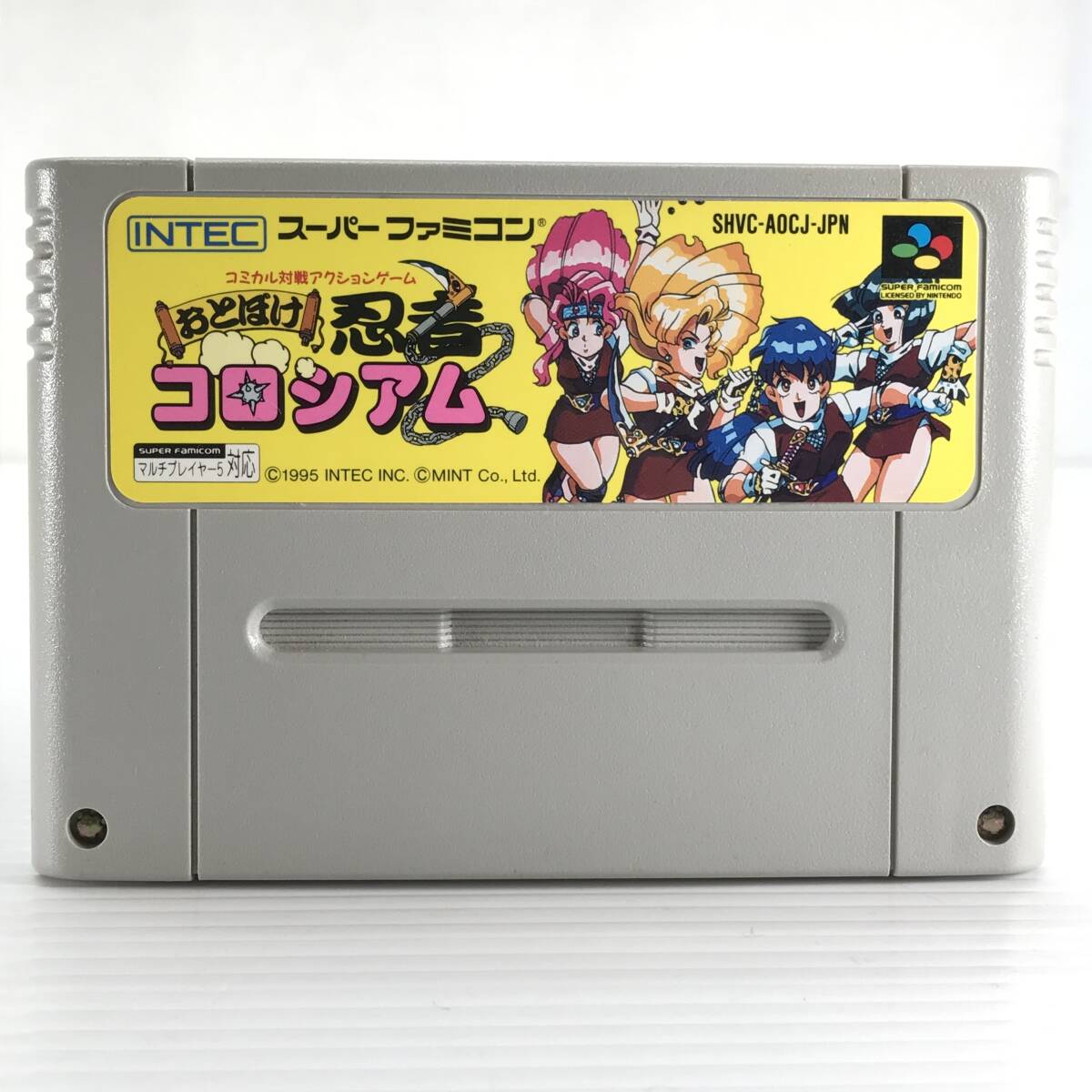 □中古品□ INTEC ゲームソフト SFC スーパーファミコンソフト おとぼけ忍者コロシアム レトロソフト 箱説あり 起動確認済み _画像5