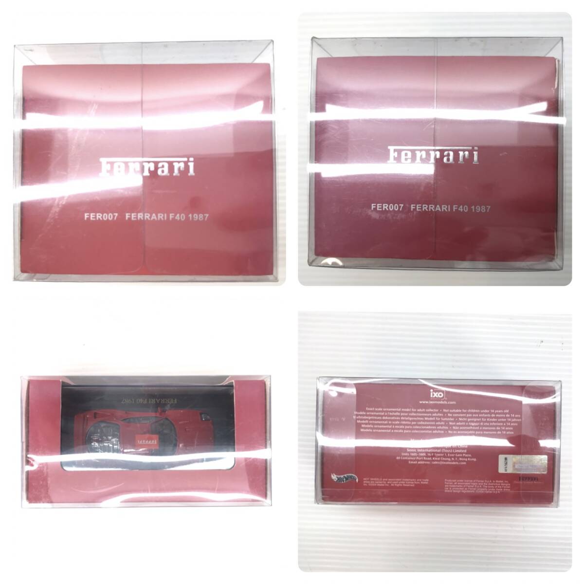 ☆中古品☆ IXO Models イクソモデルス ミニカー 1/43 フェラーリ F40 1987 レッド_画像3