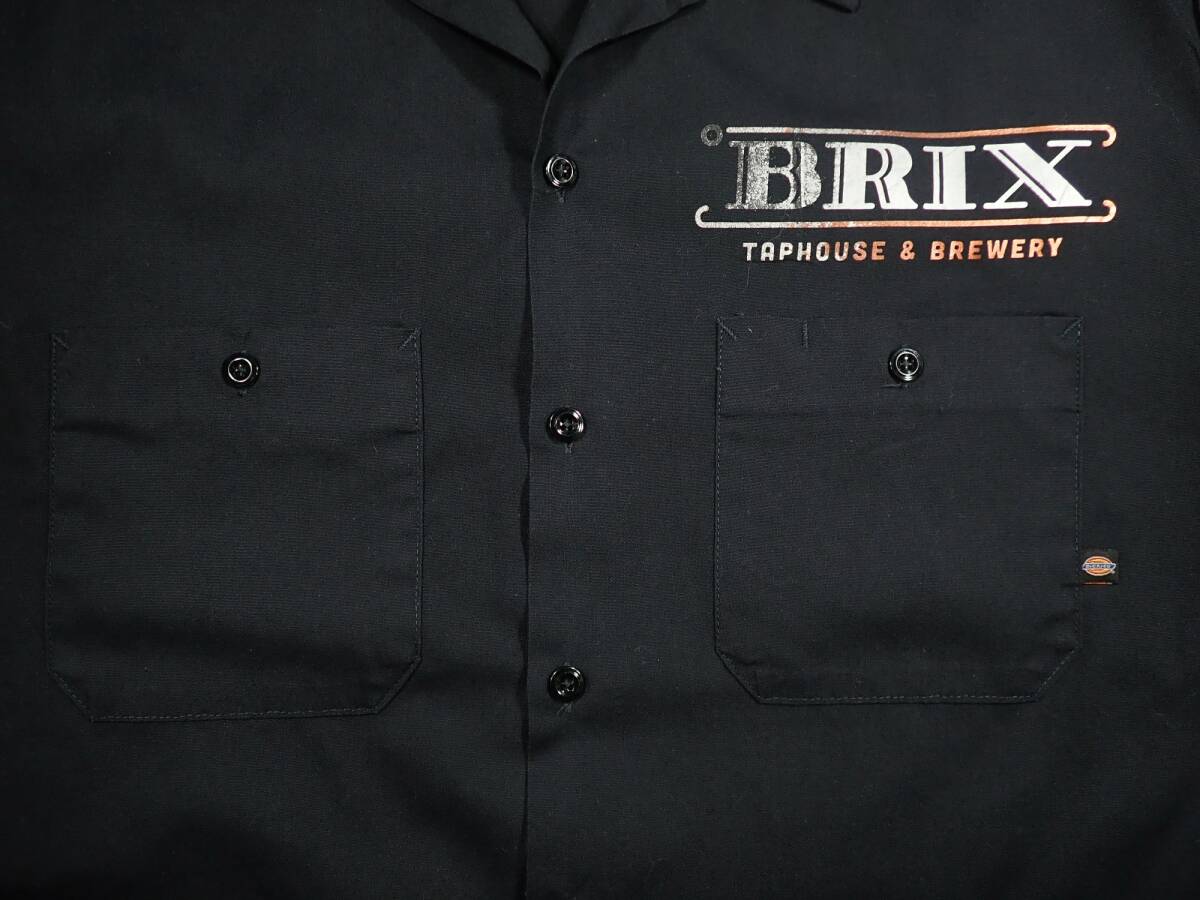 5485/Dickies 半袖ワークシャツ XL●洗濯プレス済●ネコポス可●BRIX TAPHOUSE & BREWERY DRINKING BEER ディッキーズ古着_画像5