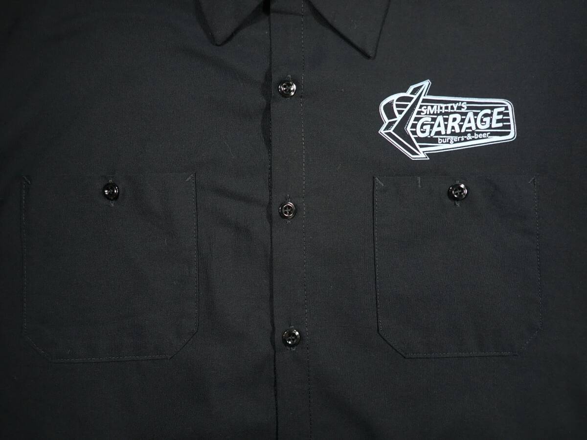 5490/美品 RED KAP 半袖 ワークシャツ XL●洗濯プレス済●ネコポス可●SMITTY'S GARAGE burgers & beer バーガー レッドキャップ 古着　_画像5